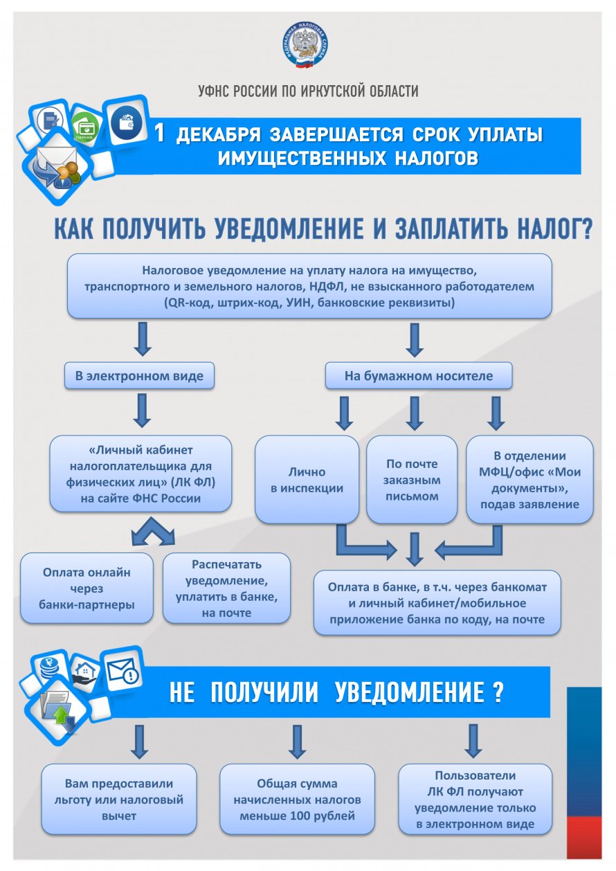1 декабря завершается срок уплаты имущественных налогов