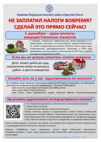 Срок уплаты налогов