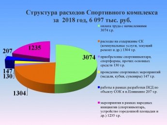Структура расходов Спортивного комплекса за 2018 год, 6 097 тыс. руб.