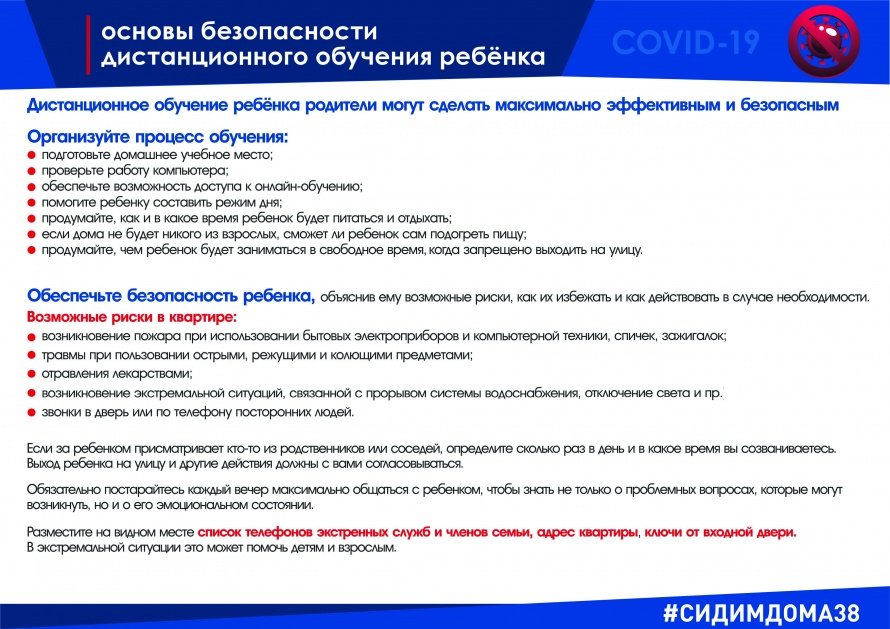Основы безопасности дистанционного обучения ребёнка
