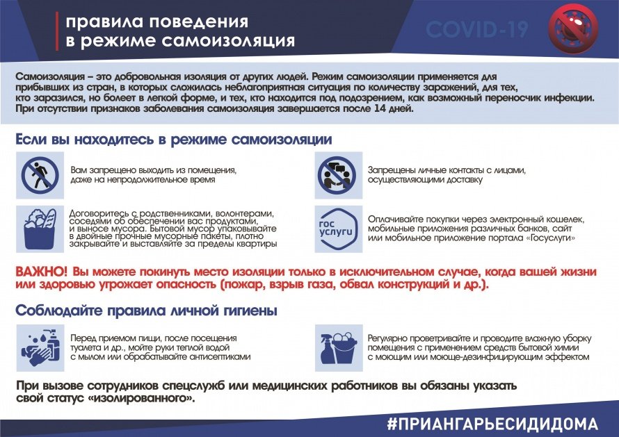 Правила поведения в режиме самоизоляции