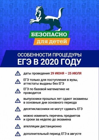 Особенности процедуры ЕГЭ в 2020 году